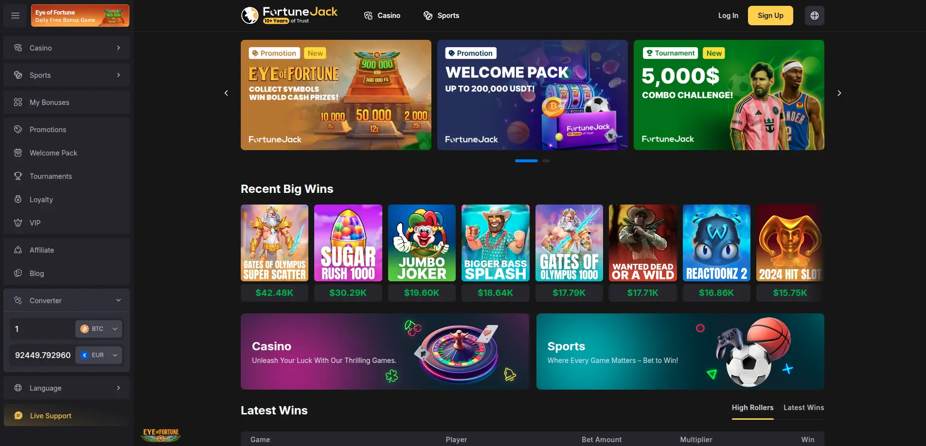 fortunejack казино